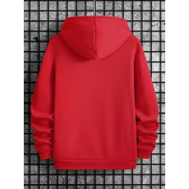 Men's Volleyball Print Hoodie - Cool Long Sleeve Hoodie with Drawstrings - Casual Graphic Design Pullover - Streetwear Sweatshirt for Fall and Winter - Great Gift Idea