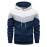 Men's Color Block Print Hoodie - Casual Graphic Design Pullover Sweatshirt with Kangaroo Pocket for Winter and Fall - Streetwear Gift