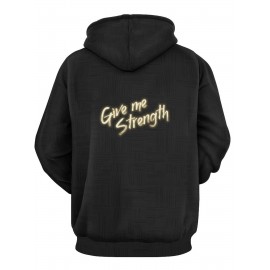 GOD Print Hoodie, Cool Hoodies For Men, Men's Casual Graphic Design Pullover Hooded Sweatshirt With Kangaroo Pocket Streetwear For Winter Fall, As Gifts