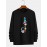 Men's Casual Astronaut Holding Planet Print Long Sleeve Sweatshirt for Outdoor Sports - Autumn/Winter Fashion - Hip-hop Necklace Gift