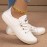 Women's Solid Color Canvas Shoes, Slip On Lightweight Walking Skate Shoes, Low-top Travel Shoes