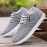 Men's Solid Casual Canvas Shoes, Breathable Non Slip Lace-up Versatile Shoes For Outdoor Walking Driving