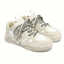 Men's Trendy Street Style Colour Block Skateboard Shoes, Comfy Non Slip Durable Platform Sneakers For Men's Outdoor Activities